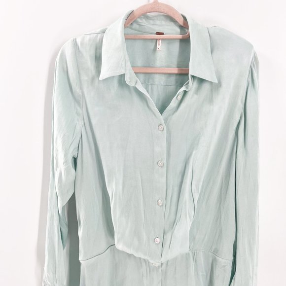 Free People - Long sleeve button down Dress Size M New - Picture 5 of 12
